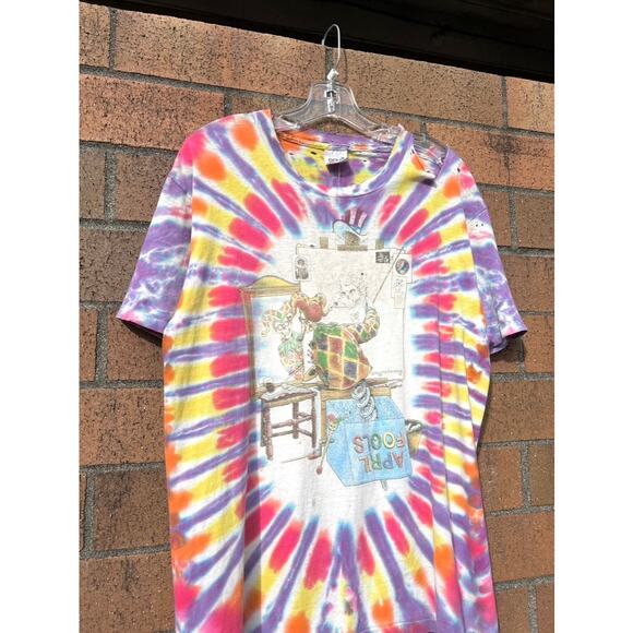 1996 Grateful Dead Vintage April Fools Jester Promo Thrashed Tie Dye Tee Shirt - Picture 2 of 8